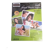 1 Paquete Papel Fotográfico Matte Carta 170gr 100 Hojas