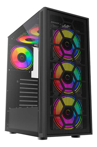 Gabinete Media Torre Balam Rush Dragonfly Mesh Gm740 Atx Rgb