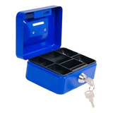 Caja Menor Grande Fuerte Seguridad Llave 11621 30x24x9cm Color Azul