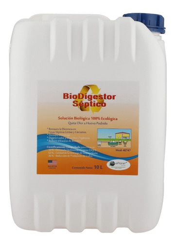 Bacteria Y Enzimas Tratamiento Fosa Septica Biodigestor 10l