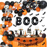 Kit Decoración Globos Metálicos 90 Pcs De Halloween Fiesta