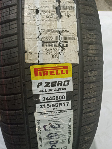 Llanta Pirelli P Zero All Season 215/55r17 94v 3445800