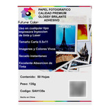 Papel Fotografico Glossy Adhesivo Carta 135g  250 Hojas
