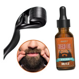 Dúo Serum Natural + Rodillo Micro Agujas Crecimiento Barba F