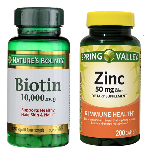 Biotina 10.000 Mcg 120 + Zinc - Unidad a $133308