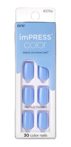 Uñas Impress Color / Press-on - Baby Why So Blue