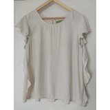 Blusa Rapsodia Con Volados Atras Y En Las Mangas Impecable  