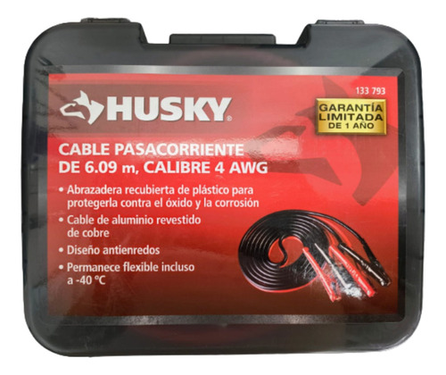 Cable Pasa Corriente Husky 6.09 M Calibre 4awg