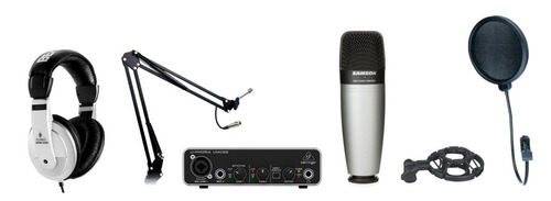 Behringer Umc22 Placa Sonido Studio Samson Mic Brazo Auri