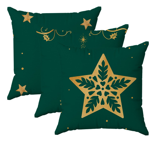 Kit  3  Capas Almofadas Caminho Das Estrelas 45x45 Id Decor