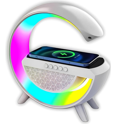 Lampara Inteligente Rgb Cargador Altavoz Bluetooth Reloj