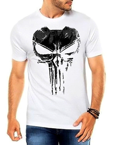 Camiseta Justiceiro Caveira Geek Série The Punisher -algodão