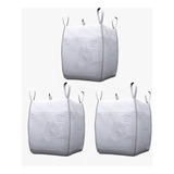 3 Big Bags P/ Ensacar Reciclagem Entulho 1000kg 1m³  Ref-c1