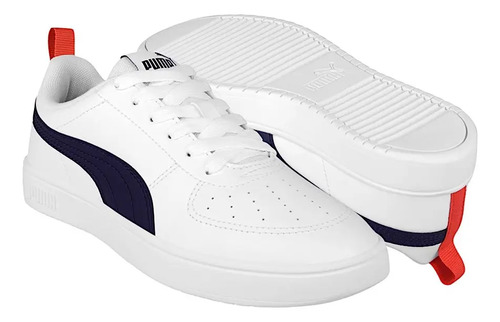 Tenis Puma Niño Rickie 38431109 Simipiel Blanco