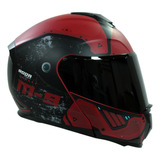 Casco Roda Revenge Pro Rojo Mate Android Abatible Mica Humo 