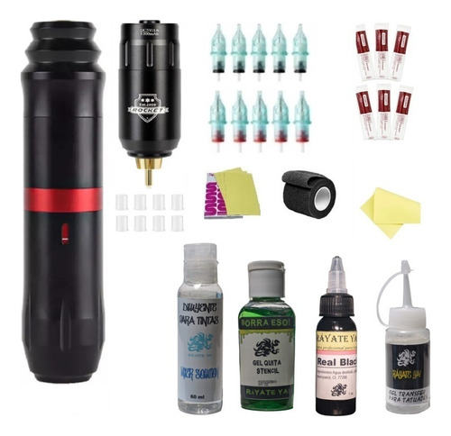 Kit Para Tatuar Inalambrico Maquina Pen Rotativa Recargable