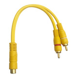 Cable Rca Derivador Y 1 Hembra 2 Macho Para Potencias 25 Cm