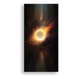 100x50cm Cuadro Abstracto Solar Eclipse Bastidor Madera