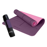 Mat Yoga Colchoneta Tapete Ejercicio 6mm Bolso+correa +guías Color Morado