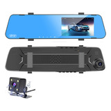 Dvr Carro Espelho Retrovisor Gravador De Vídeo 4,3 Pol Tft