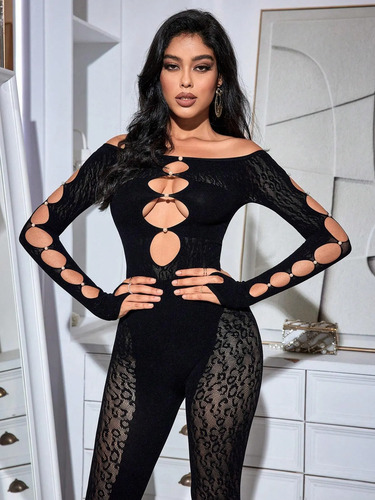 Bodystocking Malla Encaje Lenceria Babydoll Vestido | MercadoLibre