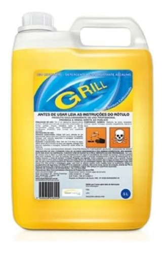 Detergente Grill Desincrustante Alcalino Remove Gordura 5l