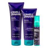 Kit Lowell Dynamic Shampoo Condicionador Tônico Capilar