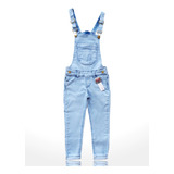 Roupa Infantil Macacão Jardineira Jeans Bebê Menina 