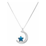 Collar Luna Estrellita Swarovski Plata Fina 925 Regalo Mujer