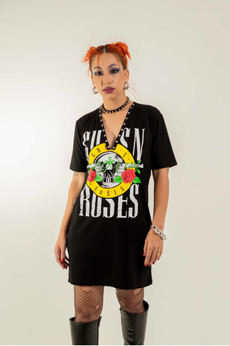 Vestido Guns N Roses Logo Tradicional Ilhois