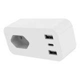 Tomada Inteligente Wifi 2 Usb C Smart Plug Sem Fio Alexa