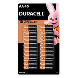 Pila Aa Duracell Alcalina Ahorrapack 40 Piezas