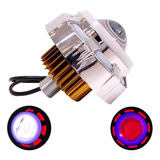 Faro Led Proyector Moto Auxiliar Lupa Doble Ojo De Angel 30w