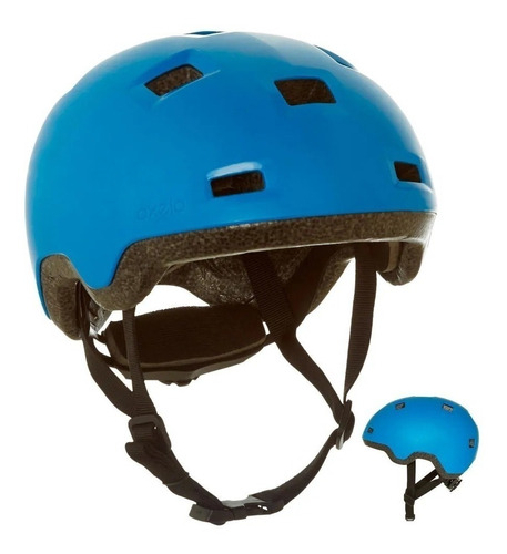 Capacete Infantil Com Ajuste Azul Para Skate Patins Bike Etc