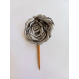 Broche Flor De Raso P/saco Tejido, Ruana, Rodete De Cabello