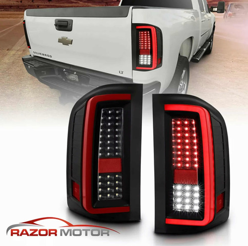 Faros / Stop Traseros Led Smoke Chevrolet Silverado 07-2015 Foto 2