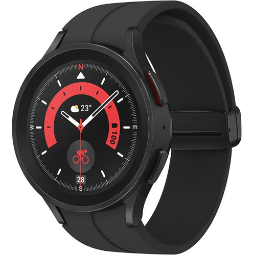 Smartwatch Samsung Galaxy Watch Gen 5 Pro 45mm Titanio Lte Color De La Caja Negro Color De La Correa Black Color Del Bisel Negro