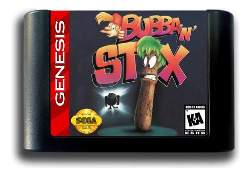 Cartucho De Megadrive Novo Bubba N´ Stix