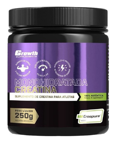 Creatina Pura 250g Creapure Original Growth Supplements