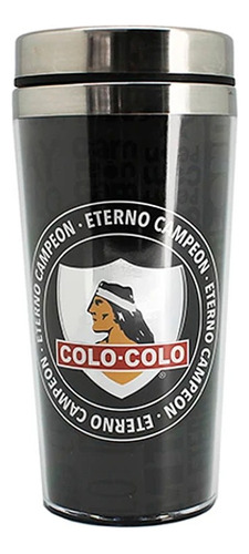 Mug Termico Logo Plateado Colo Colo Titanio