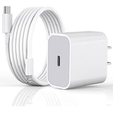 Cargador Carga Rapida Usbc 20w+ Cable Para iPhone 11 11 Pro 