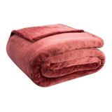 Cobertor Veludo King Size 260x240 Toque Macio Cor Vinho