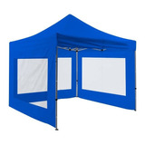 Gazebo 3x3m Aluminio Azul 3 Paredes Kushiro Autoarmable