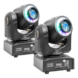 Kit 2 Moving Head Spot Led 60w 8 Cores + Fita Led 8 Desenhos