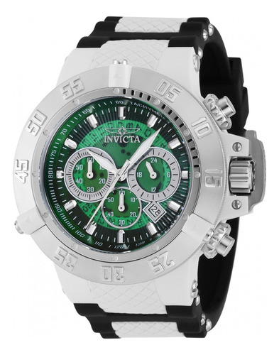 Invicta Subaqua 3 38996 Original Branco Chronometro Verde
