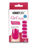 Honeygirl® Uñas Postiza Gel Nail De Color Con Adhesivo 24pcs