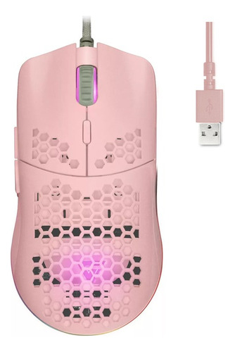 Mouse Game Factor Vorago Mog601-pk Alambrico Rosa