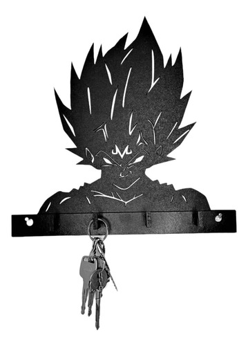 Porta Llaves Moderno Dragón Ball Vegeta Negro