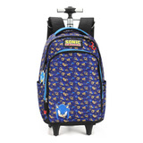 Mochila Rodinhas Sonic Anéis Azul Luxcel