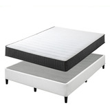 Cama Keenan Zinus 1 Plaza Resortes Pocket Color Gris